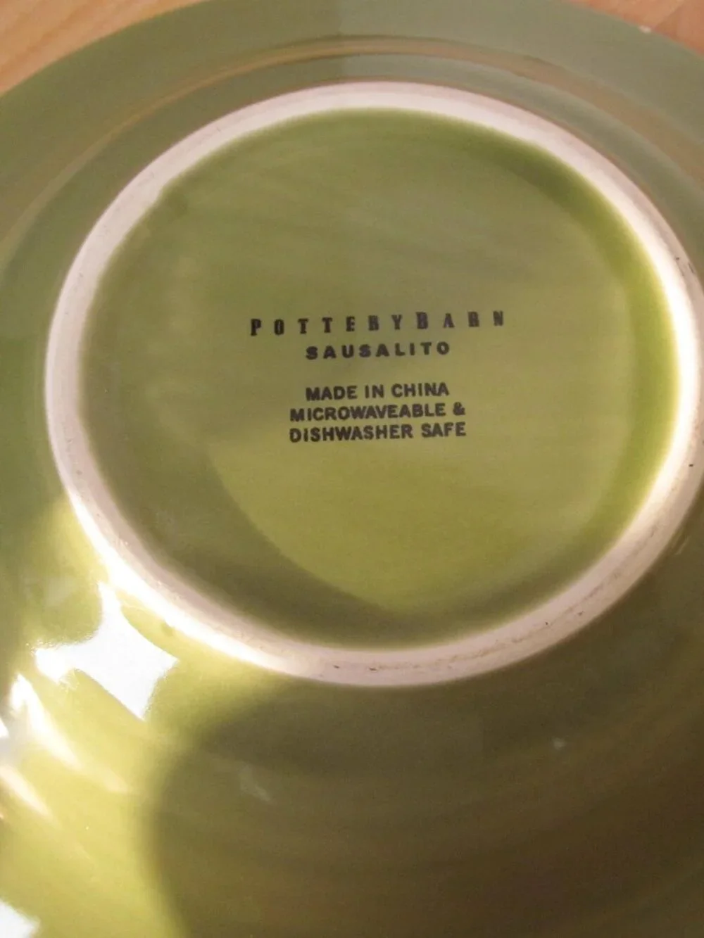 Pottery Barn Sausalito 10” Green Salad Plate New Lot of 2
